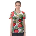 Strawberry-fruits Women s Sport Mesh T-Shirt