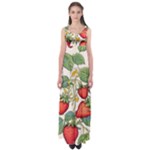 Strawberry-fruits Empire Waist Maxi Dress