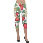 Strawberry-fruits Lightweight Velour Capri Leggings 