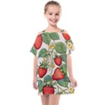 Strawberry-fruits Kids  One Piece Chiffon Dress