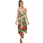 Strawberry-fruits Halter Tie Back Dress 