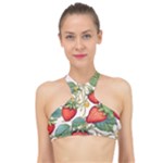 Strawberry-fruits High Neck Bikini Top