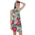 Strawberry-fruits Racer Back Hoodie Dress
