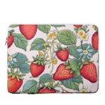 Strawberry-fruits 16  Vertical Laptop Sleeve Case With Pocket