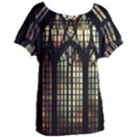 Stained Glass Window Gothic Women s Oversized T-Shirt