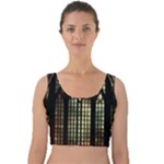 Stained Glass Window Gothic Velvet Crop Top