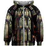 Stained Glass Window Gothic Kids  Zipper Hoodie Without Drawstring