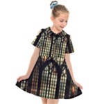 Stained Glass Window Gothic Kids  Short Sleeve Shirt Dress