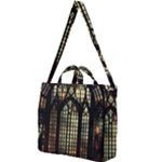 Stained Glass Window Gothic Square Shoulder Tote Bag