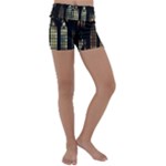 Stained Glass Window Gothic Kids  Lightweight Velour Yoga Shorts