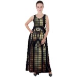 Stained Glass Window Gothic Empire Waist Velour Maxi Dress