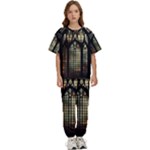 Stained Glass Window Gothic Kids  T-Shirt and Pants Sports Set