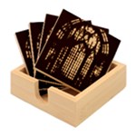 Stained Glass Window Gothic Bamboo Coaster Set