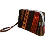 Sci-fi Futuristic Science Fiction City Neon Scene Artistic Technology Machine Fantasy Gothic Town Bu Wristlet Pouch Bag (Small)