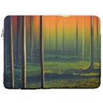 Outdoors Night Moon Full Moon Trees Setting Scene Forest Woods Light Moonlight Nature Wilderness Lan 17  Vertical Laptop Sleeve Case With Pocket