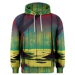 Nature Swamp Water Sunset Spooky Night Reflections Bayou Lake Men s Overhead Hoodie