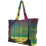 Nature Swamp Water Sunset Spooky Night Reflections Bayou Lake Simple Shoulder Bag