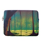 Nature Swamp Water Sunset Spooky Night Reflections Bayou Lake 15  Vertical Laptop Sleeve Case With Pocket