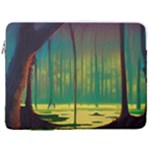 Nature Swamp Water Sunset Spooky Night Reflections Bayou Lake 17  Vertical Laptop Sleeve Case With Pocket
