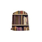Books Bookshelves Office Fantasy Background Artwork Book Cover Apothecary Book Nook Literature Libra Drawstring Pouch (Small)