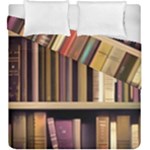 Books Bookshelves Office Fantasy Background Artwork Book Cover Apothecary Book Nook Literature Libra Duvet Cover Double Side (King Size)