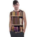 Books Bookshelves Office Fantasy Background Artwork Book Cover Apothecary Book Nook Literature Libra Men s Regular Tank Top