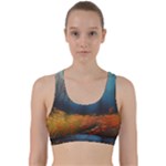 Wildflowers Field Outdoors Clouds Trees Cover Art Storm Mysterious Dream Landscape Back Weave Sports Bra