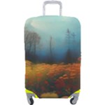 Wildflowers Field Outdoors Clouds Trees Cover Art Storm Mysterious Dream Landscape Luggage Cover (Large)
