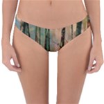 Woodland Woods Forest Trees Nature Outdoors Mist Moon Background Artwork Book Reversible Hipster Bikini Bottoms