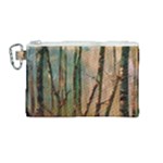Woodland Woods Forest Trees Nature Outdoors Mist Moon Background Artwork Book Canvas Cosmetic Bag (Medium)