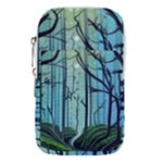 Nature Outdoors Night Trees Scene Forest Woods Light Moonlight Wilderness Stars Waist Pouch (Large)