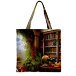 Room Interior Library Books Bookshelves Reading Literature Study Fiction Old Manor Book Nook Reading Zipper Grocery Tote Bag