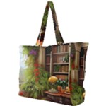 Room Interior Library Books Bookshelves Reading Literature Study Fiction Old Manor Book Nook Reading Simple Shoulder Bag