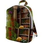 Room Interior Library Books Bookshelves Reading Literature Study Fiction Old Manor Book Nook Reading Zip Up Backpack