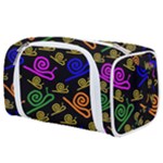 Pattern Repetition Snail Blue Toiletries Pouch