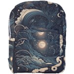 Starry Sky Moon Space Cosmic Galaxy Nature Art Clouds Art Nouveau Abstract Full Print Backpack