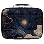 Starry Sky Moon Space Cosmic Galaxy Nature Art Clouds Art Nouveau Abstract Full Print Lunch Bag