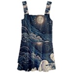 Starry Sky Moon Space Cosmic Galaxy Nature Art Clouds Art Nouveau Abstract Kids  Layered Skirt Swimsuit