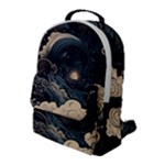 Starry Sky Moon Space Cosmic Galaxy Nature Art Clouds Art Nouveau Abstract Flap Pocket Backpack (Large)