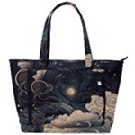 Starry Sky Moon Space Cosmic Galaxy Nature Art Clouds Art Nouveau Abstract Back Pocket Shoulder Bag 