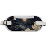 Starry Sky Moon Space Cosmic Galaxy Nature Art Clouds Art Nouveau Abstract Rounded Waist Pouch