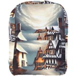 Village Reflections Snow Sky Dramatic Town House Cottages Pond Lake City Full Print Backpack