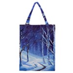 Landscape Outdoors Greeting Card Snow Forest Woods Nature Path Trail Santa s Village Classic Tote Bag