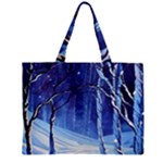 Landscape Outdoors Greeting Card Snow Forest Woods Nature Path Trail Santa s Village Zipper Mini Tote Bag