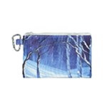 Landscape Outdoors Greeting Card Snow Forest Woods Nature Path Trail Santa s Village Canvas Cosmetic Bag (Small)