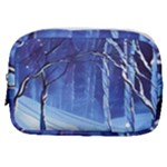 Landscape Outdoors Greeting Card Snow Forest Woods Nature Path Trail Santa s Village Make Up Pouch (Small)