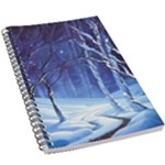 Landscape Outdoors Greeting Card Snow Forest Woods Nature Path Trail Santa s Village 5.5  x 8.5  Notebook