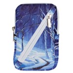 Landscape Outdoors Greeting Card Snow Forest Woods Nature Path Trail Santa s Village Belt Pouch Bag (Small)