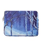 Landscape Outdoors Greeting Card Snow Forest Woods Nature Path Trail Santa s Village 13  Vertical Laptop Sleeve Case With Pocket