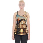 Village House Cottage Medieval Timber Tudor Split timber Frame Architecture Town Twilight Chimney Piece Up Tank Top